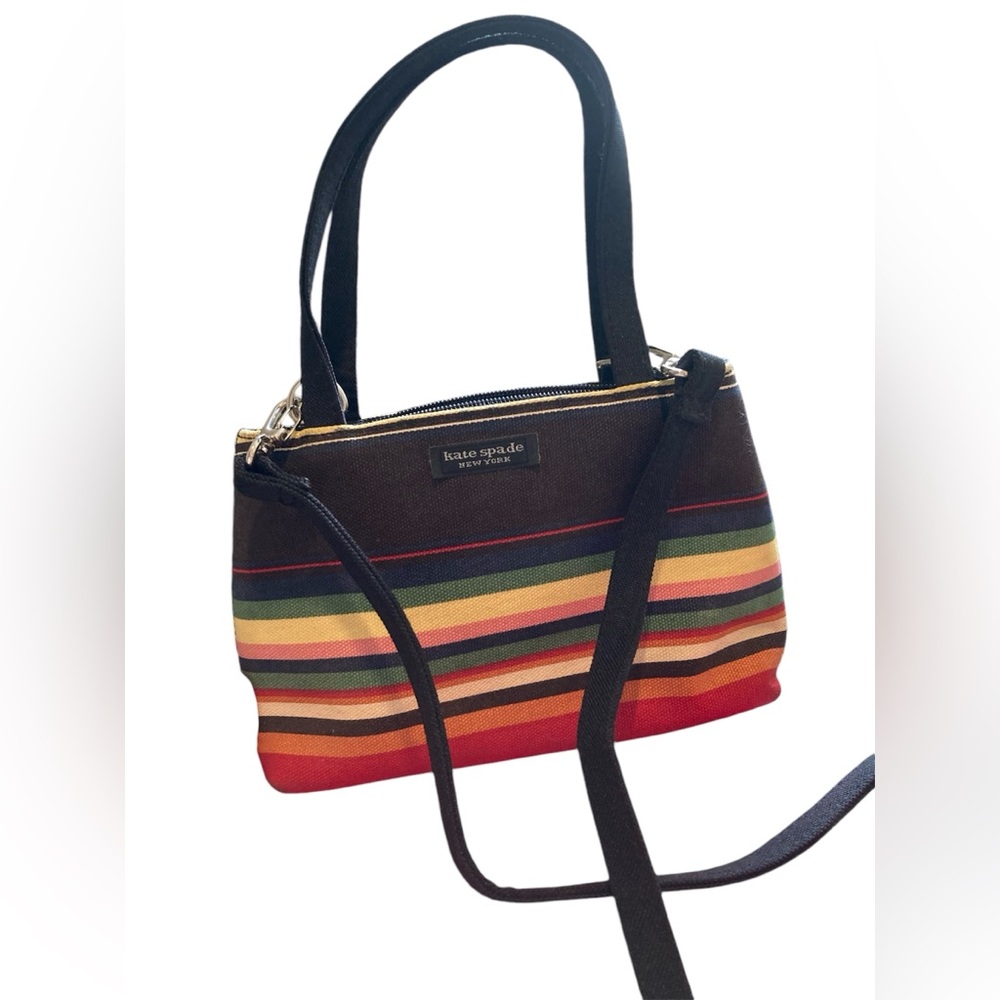 Kate Spade ♠️ Rainbow Stripe Handbag with convertible strap